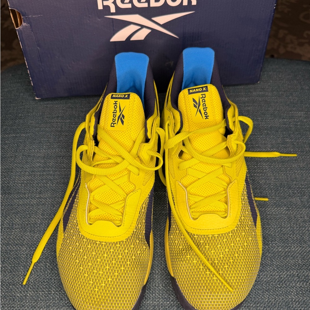 Reebok Nano X Bright Yellow with Blue Highlights